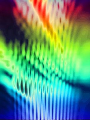 Cientistas criaram 'arco-íris' em uma largura cem vezes menor que a de um fio de cabelo (Foto: Jean-Sebastien Bouillard/Ryan McCarron/Divulgação)