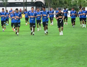 Treino do Santos na manhã desta sexta (Foto: Lincoln Chaves/Globoesporte.com)