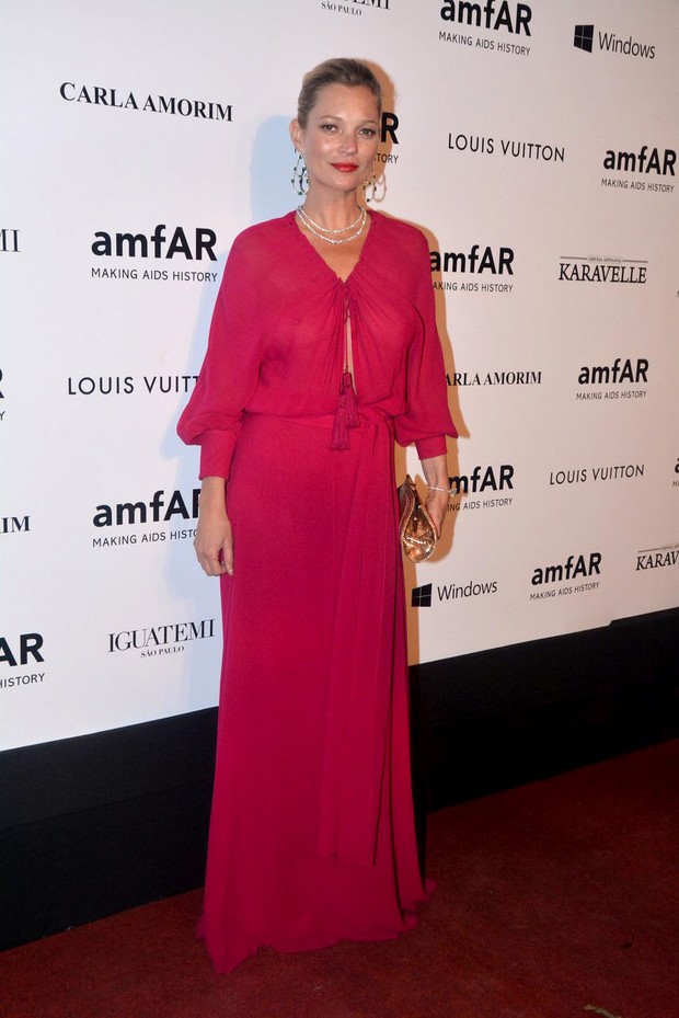 Kate Moss no baile de gala da amfAR (Foto: Caio Duran e Thiago Duran / AgNews)