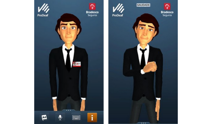 Interface do ProDeaf tem um avatar que mostra a interpretação do português em LIBRAS (Foto: Divulgação) (Foto: Interface do ProDeaf tem um avatar que mostra a interpretação do português em LIBRAS (Foto: Divulgação)) Interface do ProDeaf tem um avatar que mostra a interpretação do português em LIBRAS (Foto: Divulgação) (Foto: Interface do ProDeaf tem um avatar que mostra a interpretação do português em LIBRAS (Foto: Divulgação))