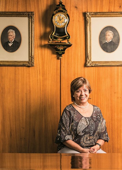 a guardiã Amélia Gonzaga, a dona Amélia, preside o comitê dos acionistas, criado para preservar as ações da empresa nas mãos dos herdeiros dos fundadores (Foto: Luiz Maximiano)