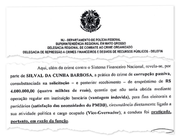 BOAS RELAÇÕES O governador de Mato Grosso, Silval Barbosa, entrega em 2013 uma medalha de honra ao mérito ao ministro e conterrâneo Gilmar Mendes. O governador é acusado de corrupção pela PF (ao lado) num inquérito que corre no Supremo (Foto: Reprodução)