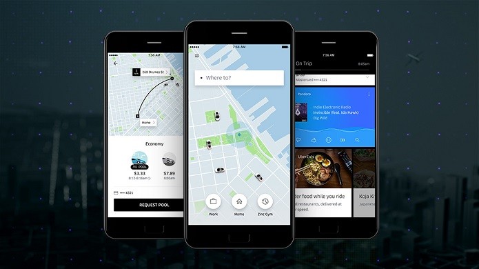 Uber ganhou reformulação completa no design (Foto: Divulgação/Uber) 