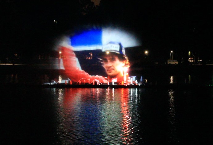 Homenagem Ayrton Senna Ibirapuera (Foto: Reprodução) Homenagem Ayrton Senna Ibirapuera (Foto: Reprodução)