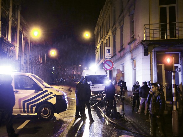 Ataque jihadista em Verviers, na Bélgica (Foto: Bruno Fahy/Belga/AFP)