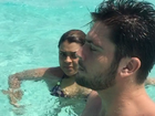 Rodrigo Godoy faz vídeo com Preta Gil no mar cristalino das Maldivas