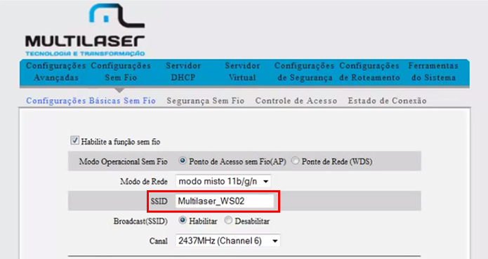 Em SSID, nomeie sua rede (Foto: Reprodução/Paulo Alves)