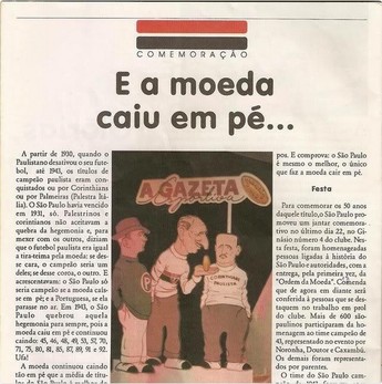 Recorte jornal São Paulo Gazeta Esportiva (Foto: Twitter do jogador Auro)