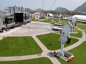 aérea cidade do rock (Foto: Alexandre Durão/G1)