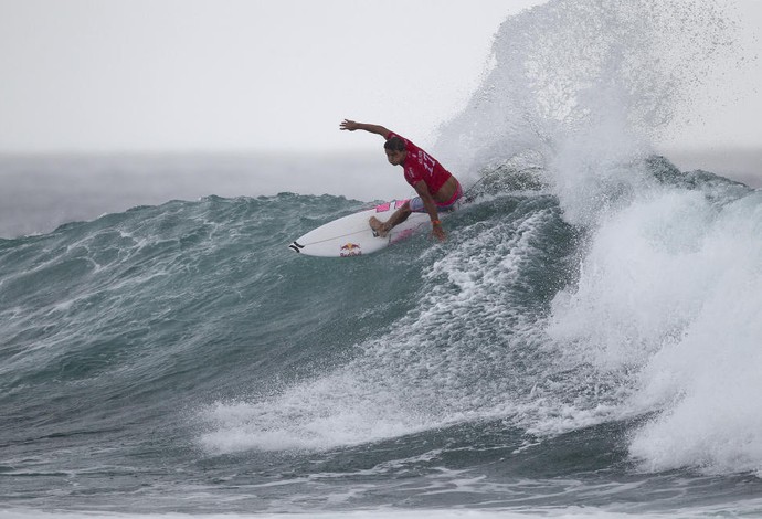 Ídolo local, Juloan Wilson decepcionou a torcida em Gold Coast ao se despedir em 25º lugar (Foto: WSL / Kelly Cestari)