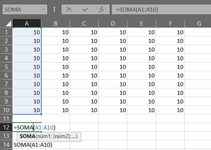 O sinal de igual é obrigatório antes de qualquer fórmula do Excel (Foto: Reprodução/Filipe Garrett)