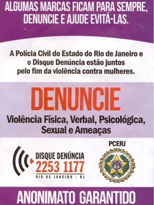 Cartaz da Polícia Civil do Rio incentiva as denúncias (Foto: Polícia Civil/Divulgação)