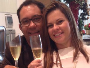 A vítima Eduardo Barreto e a mulher dele, Eliana Barreto, suspeita de participar da morte do marido (Foto: Reprodução/Facebook)