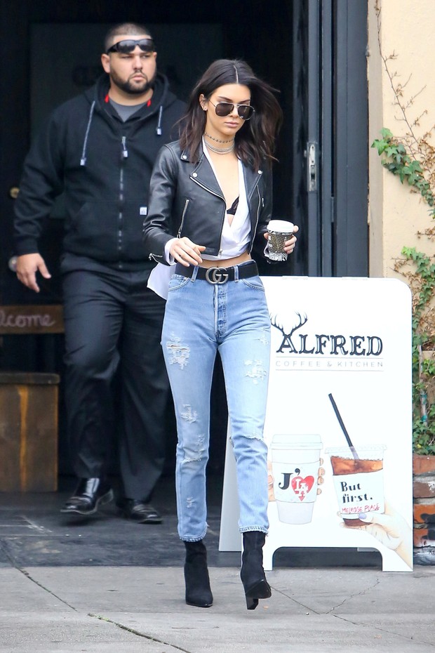 Kendall Jenner em Los Angeles, nos Estados Unidos (Foto: AKM-GSI/ Agência)