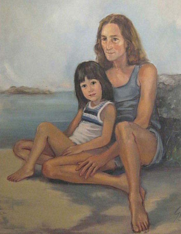 Pintura de John e Sean durante a viagem (Foto: Reprodução) Pintura de John e Sean durante a viagem (Foto: Reprodução)