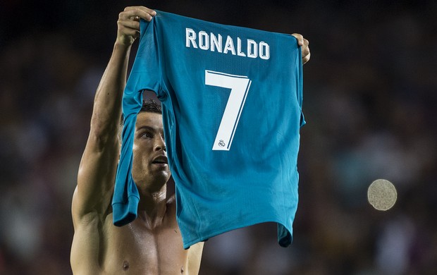 Cristiano Ronaldo comemoração Real Madrid x Barcelona