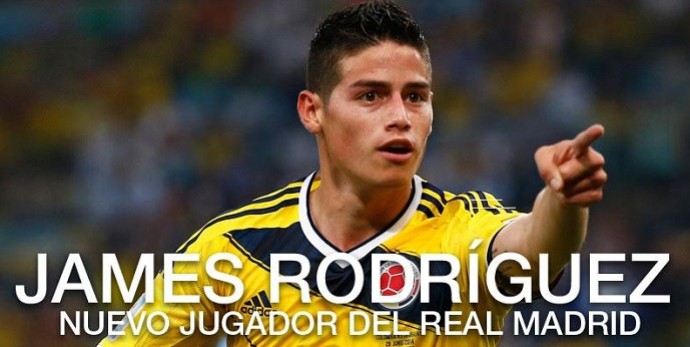 Anúncio James Rodríguez Real Madrid (Foto: Reprodução/Site oficial do Real Madrid)