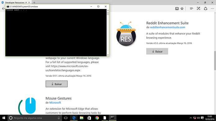 Windows instalará extensão no Microsoft Edge (Foto: Reprodução/Elson de Souza)