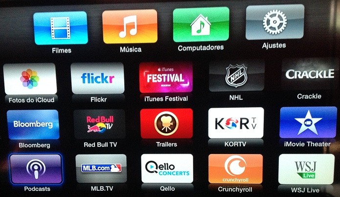 Apple TV tem vários canais o usuário assistir (Foto: Reprodução/Edivaldo Brito)