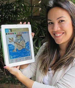 V�DEO: filha de Mauricio de Sousa d� dicas para o 'Draw Something' (Laura Brentano/G1)