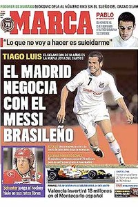Capa do Marca em janeiro de 2008 com Tiago Luis, "o novo Messi" (Foto: reprodução)