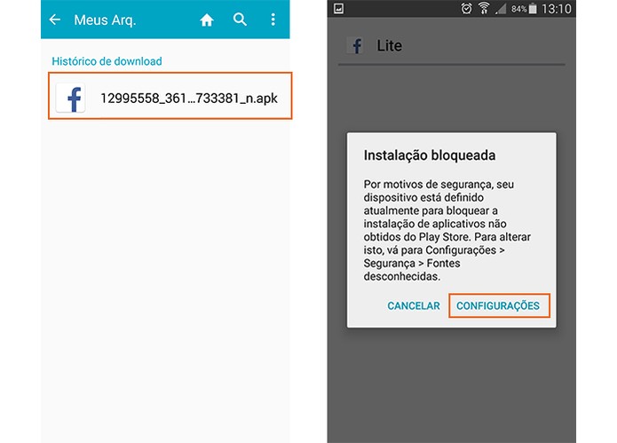 Permita a instalação da APK no Android (Foto: Reprodução/Barbara Mannara)