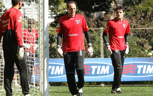 Rogerio Ceni no treino do São Paulo no gramado (Foto: Luiz Pires / VIPCOMM)