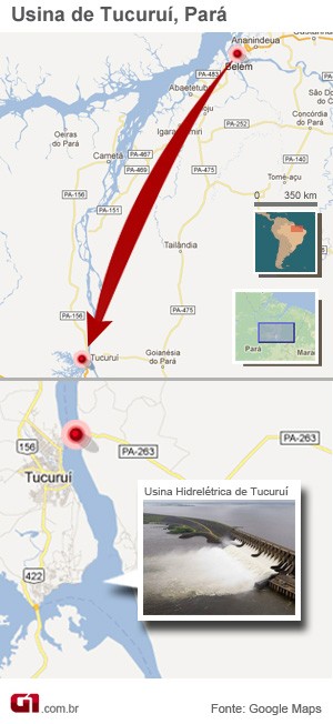 Info Tucuruí Acidente Lago (Foto: G1)