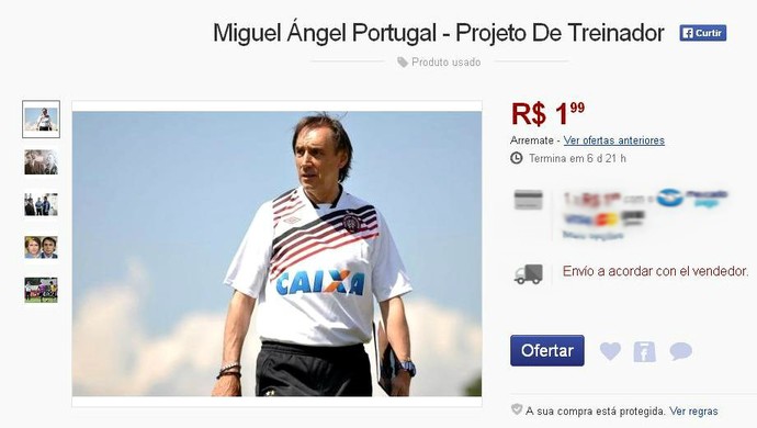 Miguel Ángel Portugal, técnico do Atlético-PR (Foto: Reprodução)
