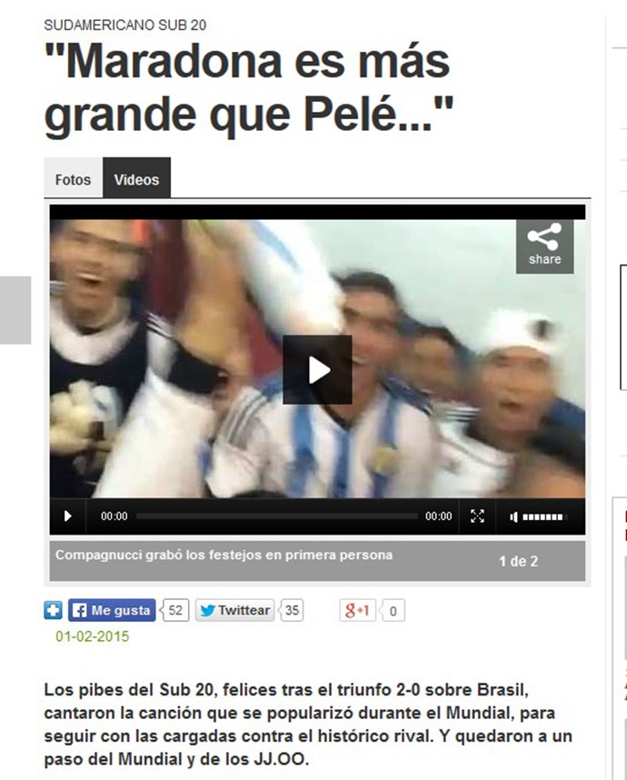 Maradona Es Mas Grande Que Pele Letra