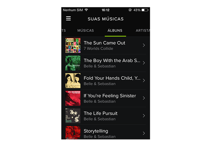 Sincronização playlists e músicas configuradas na versão web do Spotify com a versão mobile (Foto: Reprodução/Marvin Costa)