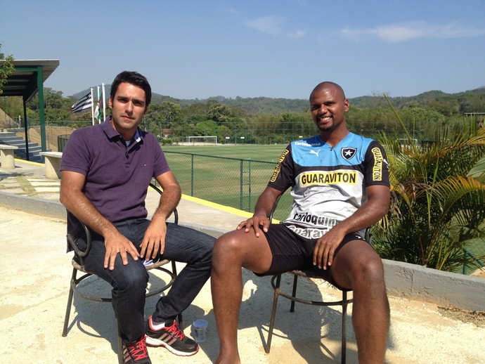 Raphael Sibilla entrevista Jefferson (Foto: Jefferson Rodrigues)
