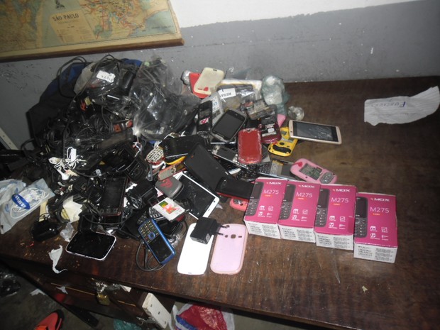 Presídio de Tremembé apreende quase 100 celulares no fim de semana (Foto: Divulgação/Corevali)