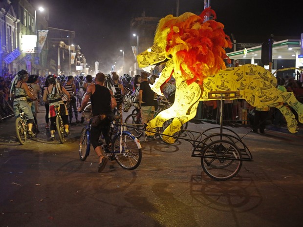 Muito colorido marca o carnaval made in África do Sul (Foto: Schalk van Zuydam/AP)