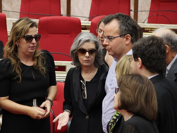 Ministra Cármen Lúcia também acompanhou velório de Teori Zavascki, mas não falou com imprensa (Foto: TRF-4/Divulgação)