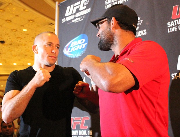 George Saint Pierre e Hendricks UFC Las Vegas (Foto: Evelyn Rodrigues)