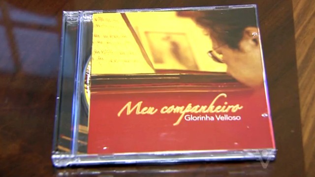 'Meu companheiro' o quarto cd da carreira da pianista Glorinha Veloso (Foto: Reprodução TV Tribuna)