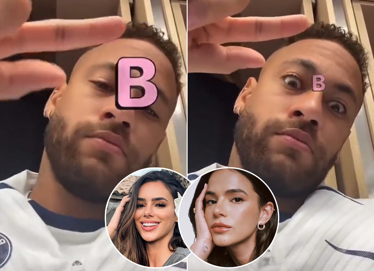 Neymar namorou Bruna Biancardi e Bruna Marquezine (Foto: Reprodução / TikTok e Instagram)