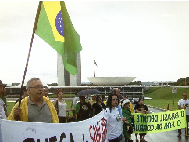 G Grupo Faz Protesto No Df Contra Corrup O E Desvios Na Petrobras