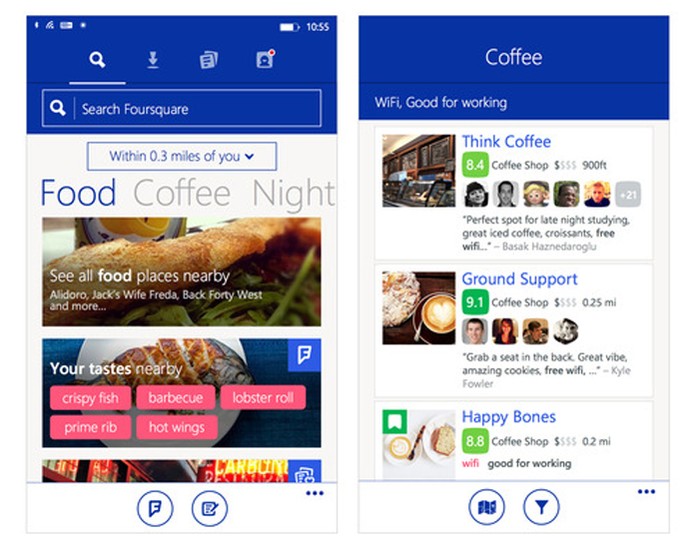 Novidade chega para WP: Foursquare libera app para usuários com mesmas funcionalidades de Android e iOS (Foto: Divulgação/Foursquare)