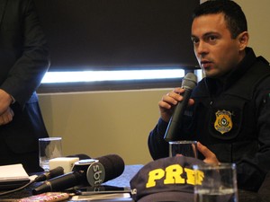 Inspetor Fabrício Loiola, policial rodoviário federal (Foto: Fernando Brito/G1)