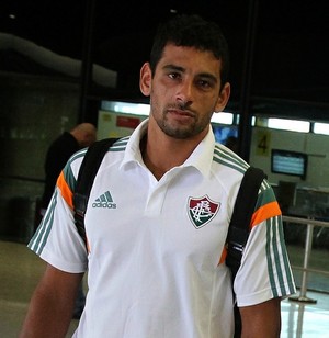 Diego Souza e Cícero, Fluminense, desembarque Belo Horizonte (Foto: Nelson Perez / Fluminense F.C.)