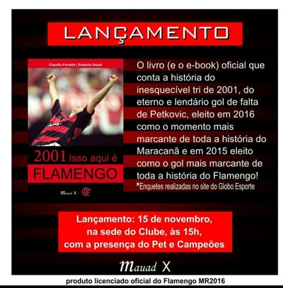 "Isso aqui é Flamengo" será lançado na Gávea, às 15h desta terça (Foto: Divulgação)
