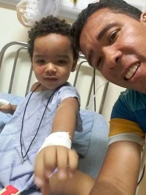 Menino de dois anos teve ferimentos leves após acidentes (Foto: Arquivo pessoal)