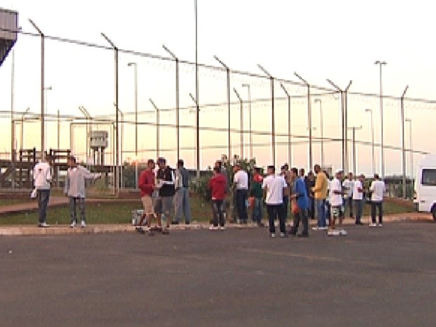 Presos durante saída temporária no presídio em Rio Preto (Foto: Reprodução / TV Tem)