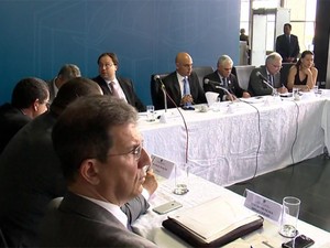 Reunião de secretários estaduais no Ministério da Justiça (Foto: RBS TV/ Reprodução)