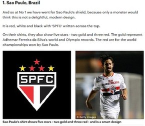 Jornal Ingles Elege Escudo Do Sao Paulo Como Mais Bonito Do Mundo Sao Paulo Globoesporte Com