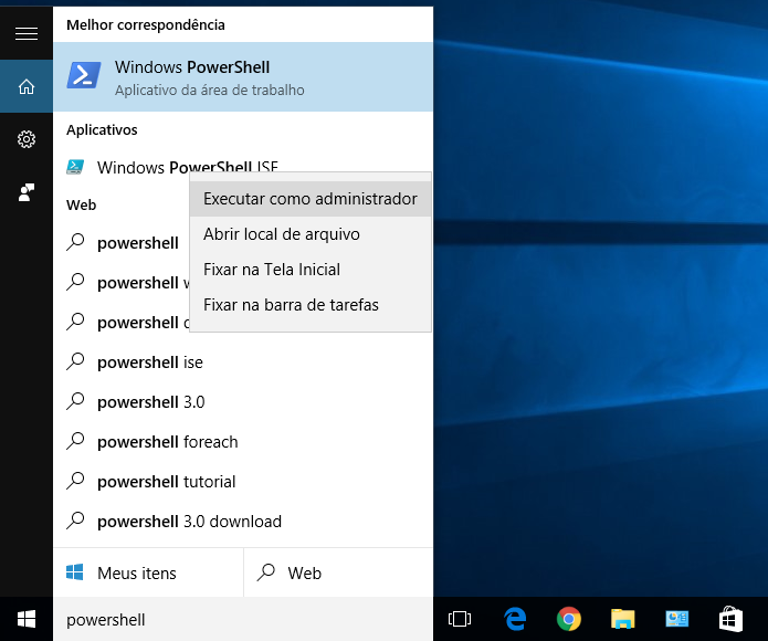 Execute o PowerShell como administrador (Foto: Reprodução/Helito Bijora)
