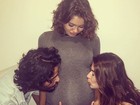 Sophie Charlotte, grávida, recebe o carinho de Thaila Ayala