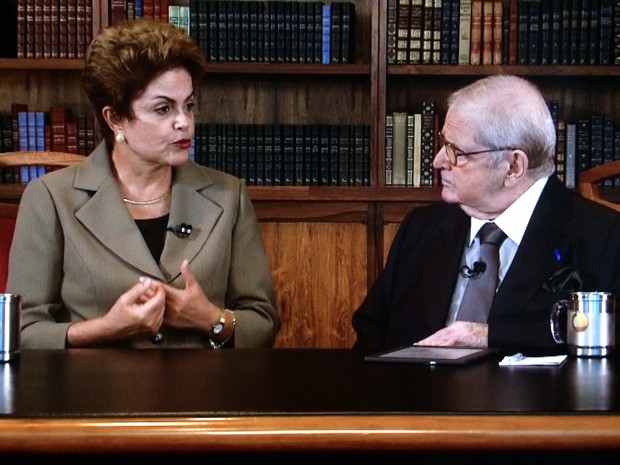 A presidente Dilma Rousseff durante entrevista ao Programa do Jô (Foto: Reprodução)